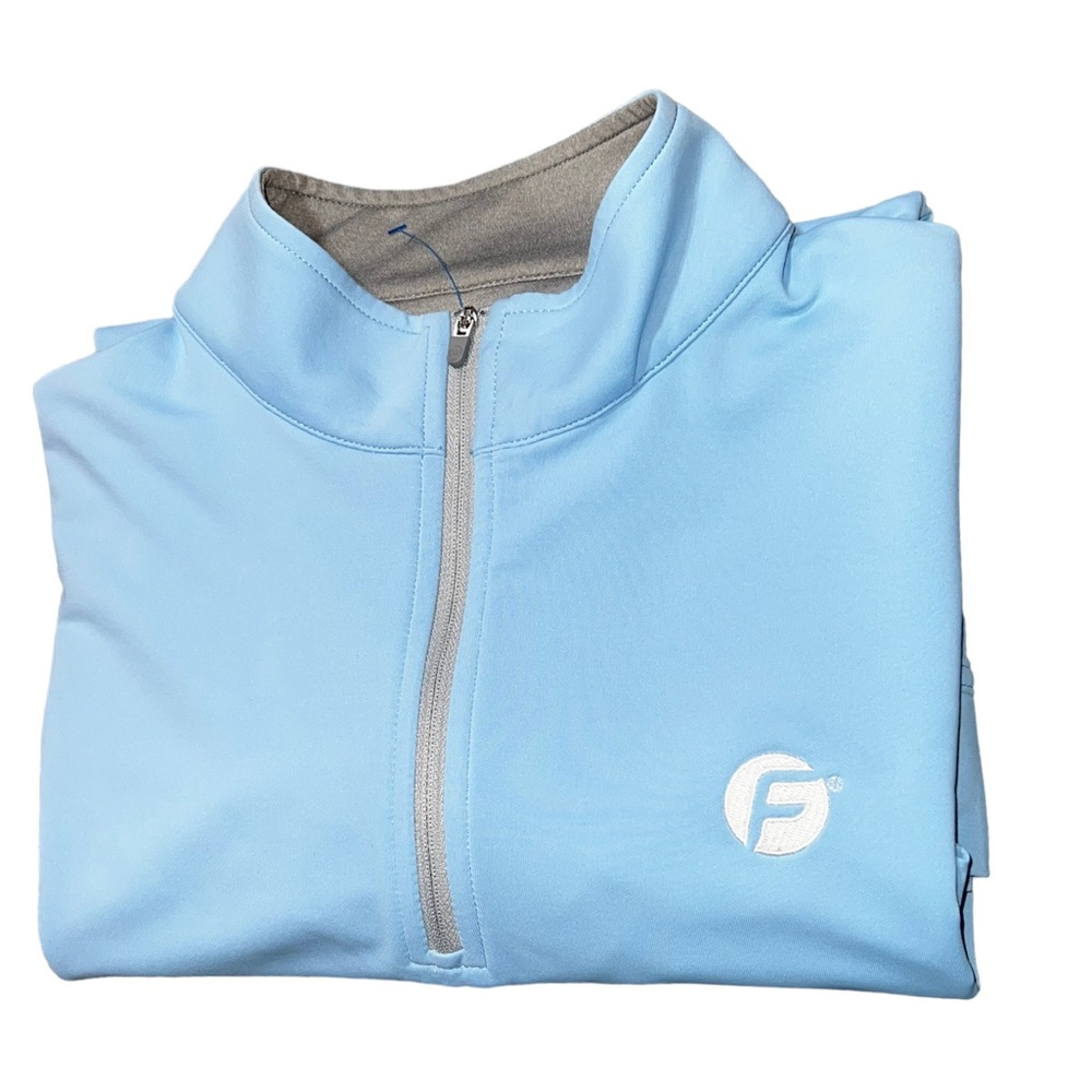 Peter Millar Light Blue Quarter-Zip Shirt